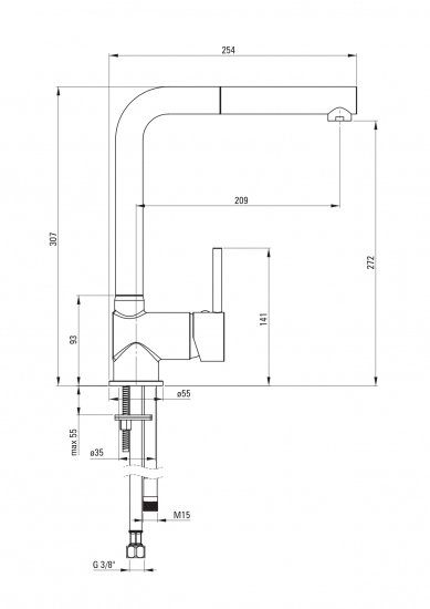 Фото - Кухонний змішувач Deante Aster (BCA_N73M)