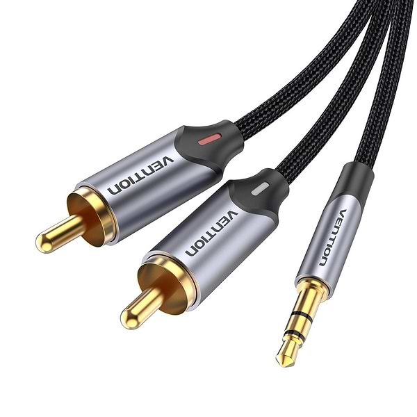 Фото - Кабель 3.5 мм - RCA Vention 3.5 мм - 2xRCA (M/M) 2m Black (BCNBH)