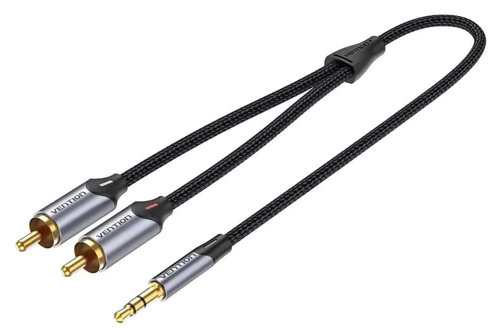 Кабель 3.5 мм - RCA Vention 3.5 мм - 2xRCA (M/M) 2m Black (BCNBH)