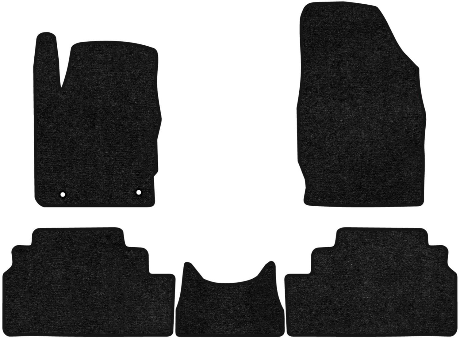 Коврики ворсовые в салон авто EVAtech Standard для BYD S6 2010-2017 1 поколение SUV EU черный кант BD1526CV5TL2VEB