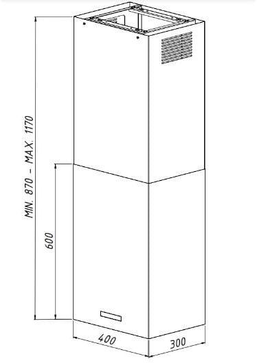 Фото - Витяжка декоративна Akpo WK-12 Isla Cubera 1200 Black