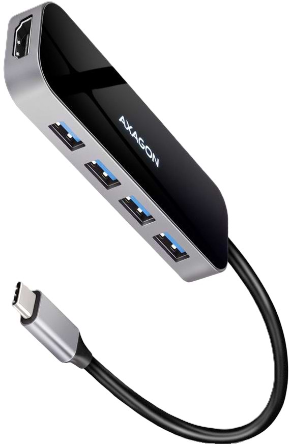 Хаб USB AXAGON USB-C 6IN1 0.2m (HMC-6H4A)
