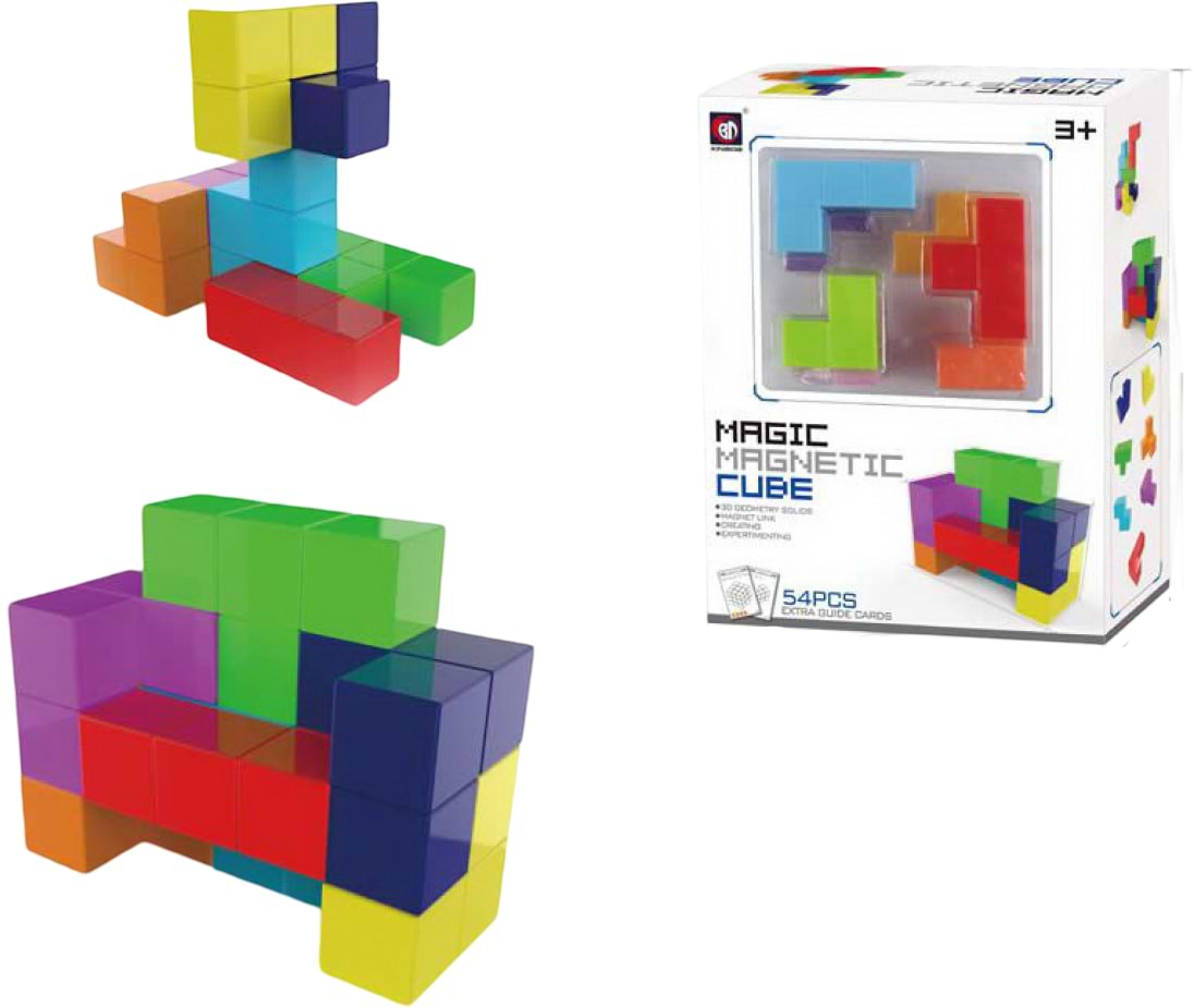 Магнітний конструктор XINBIDa куб-пазл 54 дет (730)