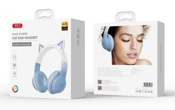 Фото - Навушники накладні бездротові XO BE38.blue