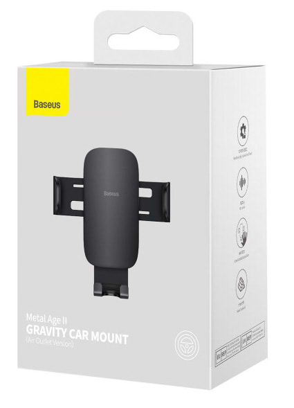 Фото - Автотримач Baseus 4.7-6.5&quot; Metal Age2 Gravity (SUJS000001)