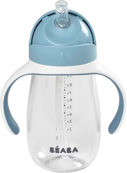 Поильник-непроливайка детский Beaba с трубочкой 300 мл Windy Blue (913479)