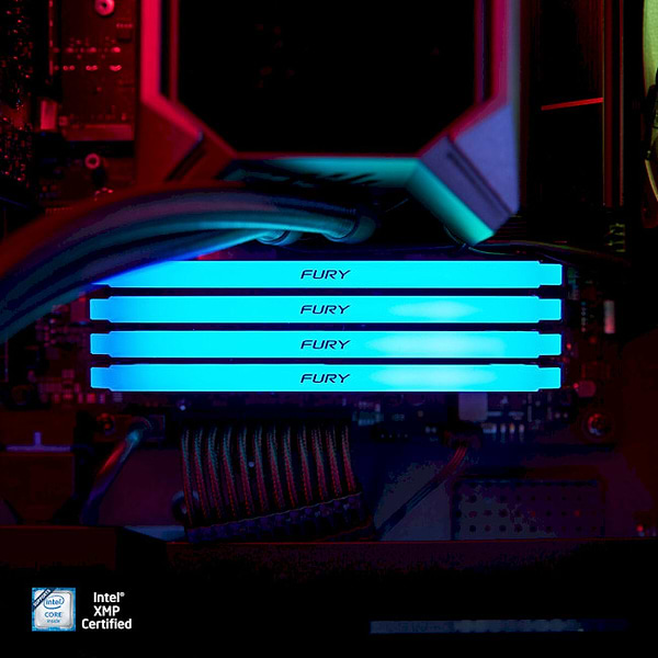 Фото - Память DDR Kingston Fury Beast RGB Black DDR4-3200 64GB (2x32GB) CL16-20-20 1.35V XMP (KF432C16BB2AK2/64)