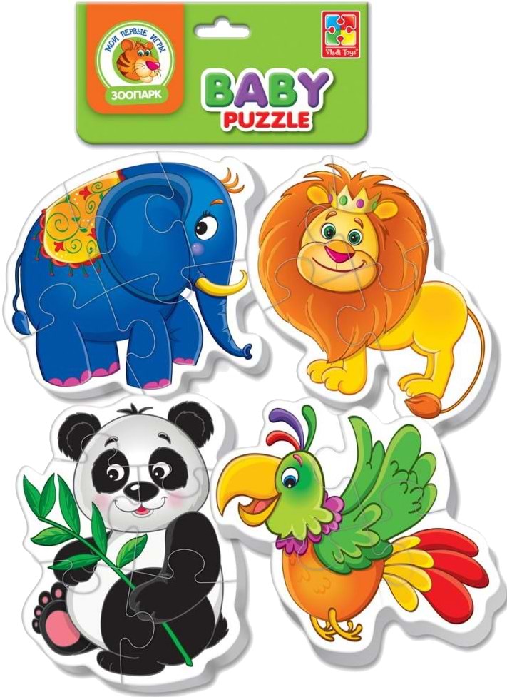 Пазли м'які (до 2 років) Vladi Toys "Зоопарк" (укр) (VT1106-85) - Фото 1