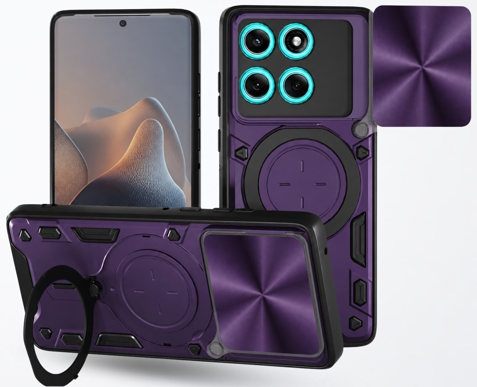 Чохол для смартфону BeCover Full Guard Slide Magnetic for Motorola Edge 60 Fusion Purple (716386)