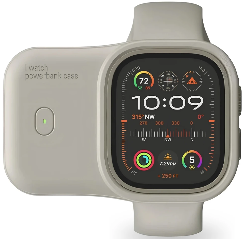 Батарея мобильная BeCover Charging Soft Case for Apple Watch 40/41mm 1200 mAh Moon White (716528)