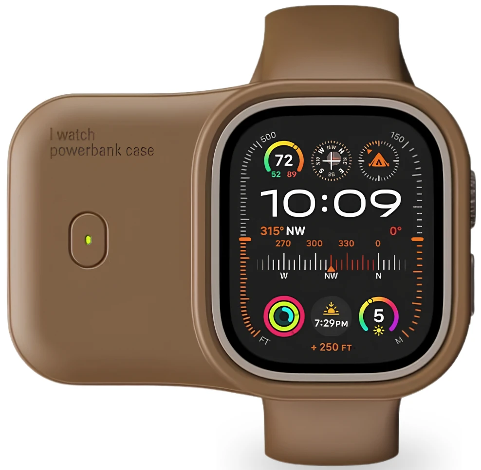 Батарея мобильная BeCover Charging Soft Case for Apple Watch 40/41mm 1200 mAh Brown (716526)