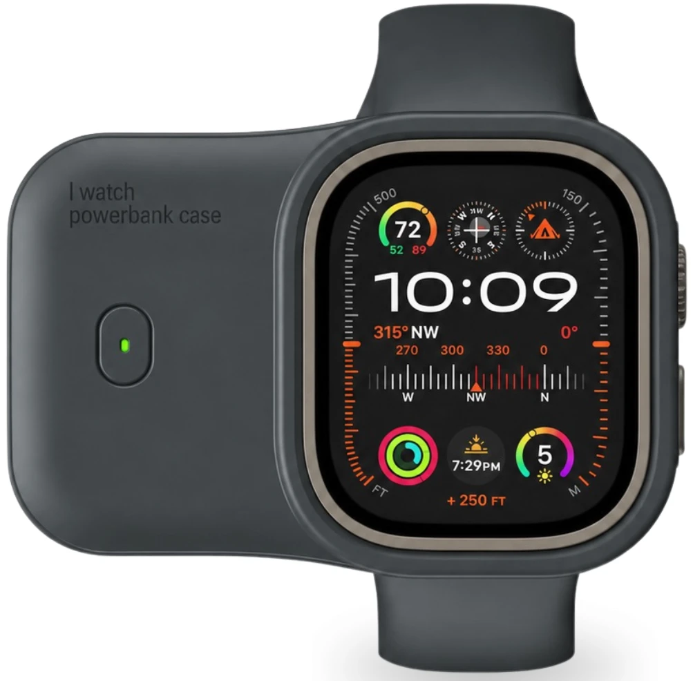 Батарея мобильная BeCover Charging Soft Case for Apple Watch 44/45mm 1200 mAh Midnight Blue (716530)