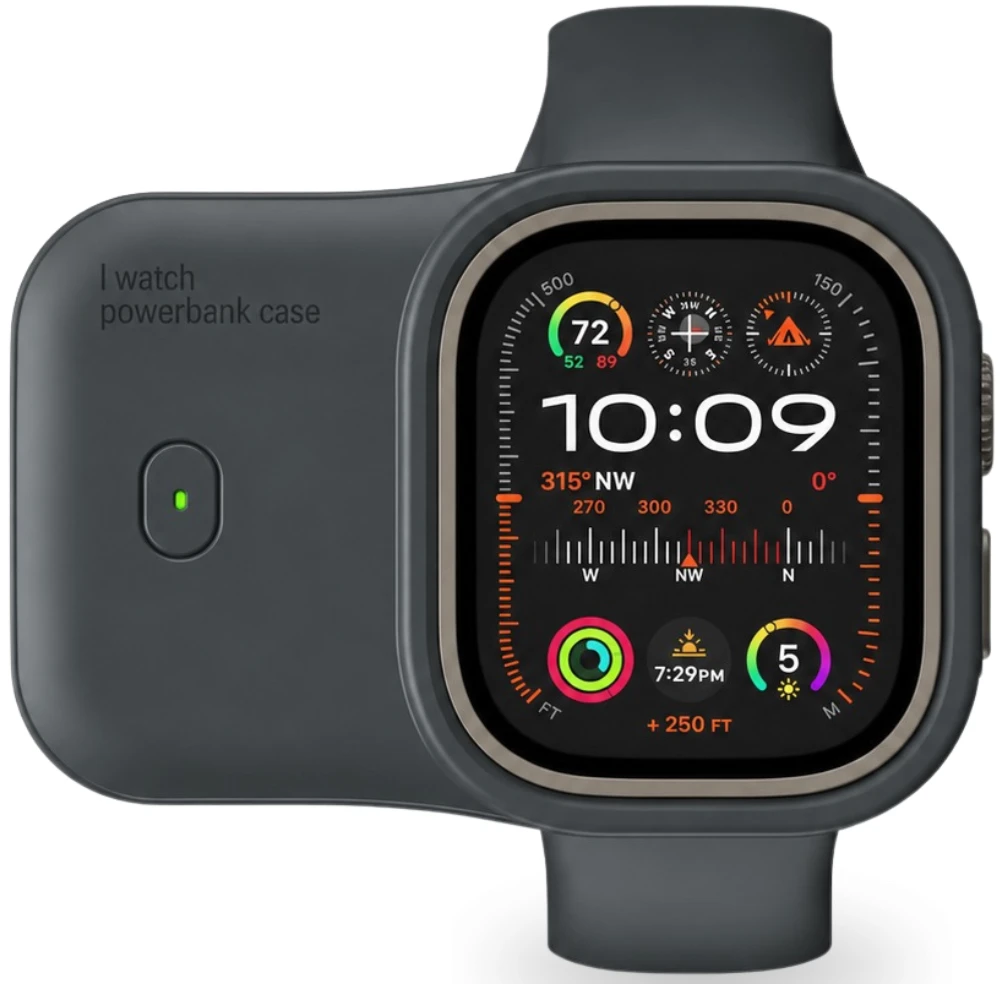 Батарея мобильная BeCover Charging Soft Case for Apple Watch 49mm 1200 mAh Midnight Blue (716533)