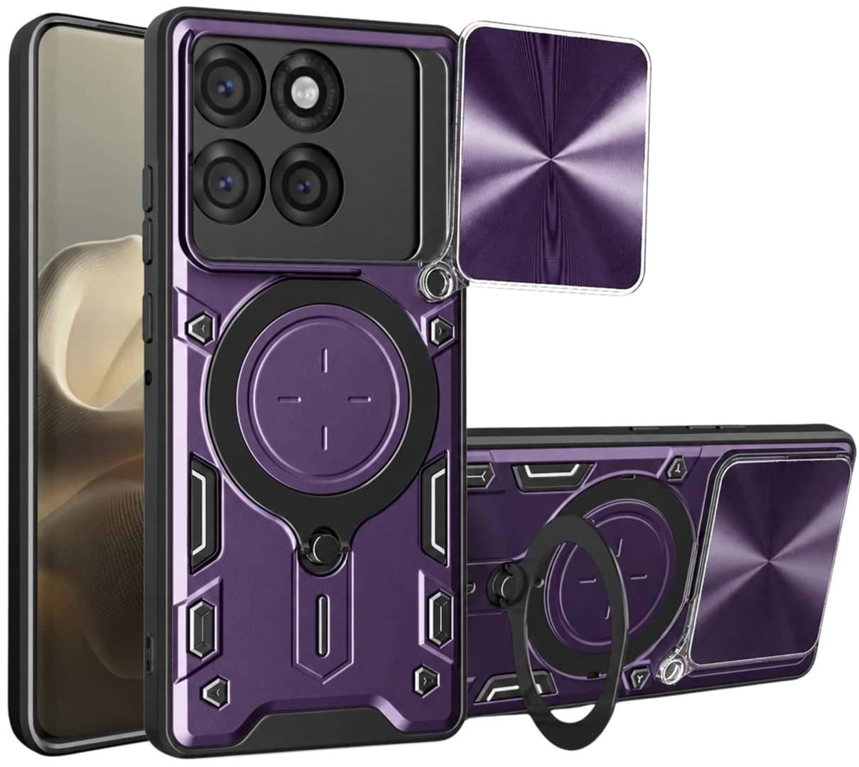 Чехол для смартфона BeCover Full Guard Slide Magnetic for Motorola Edge 60 Pro Purple (716388)