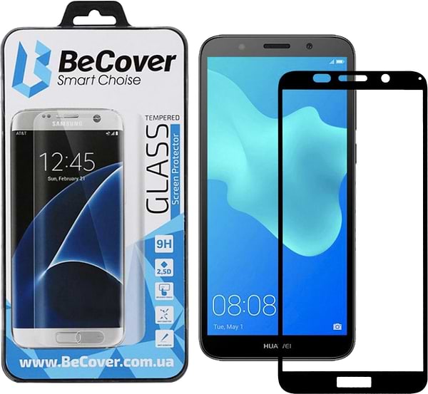 Фото - Захисне скло для смартфону BeCover for Huawei Y5 2018 Black (702754)