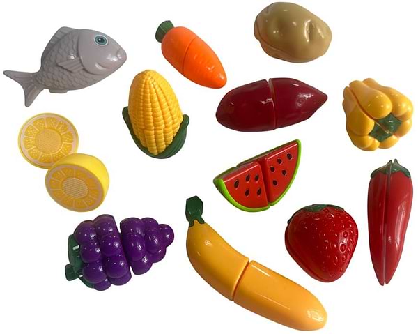 Фото - Сюжетно-рольова гра. Магазин Beiens Кошик з овочами і фруктами на липучках 25 пр. (B118)