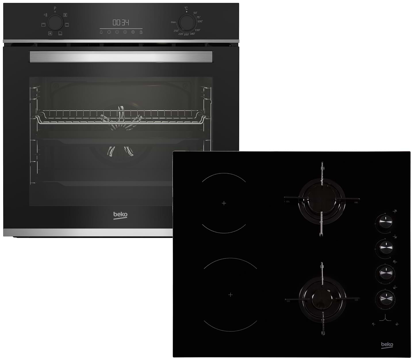 Купить Комплект техники Beko Духовой шкаф + Варочная панель Beko BBIE133002XD + HILM64120S - Фото 1 Комплект техники Beko Духовой шкаф + Варочная панель Beko BBIE133002XD + HILM64120S - Фото 1