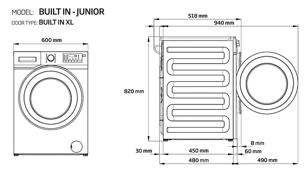 Фото - Уцінка - Пральна машина вбудована Beko WITV8712X0W