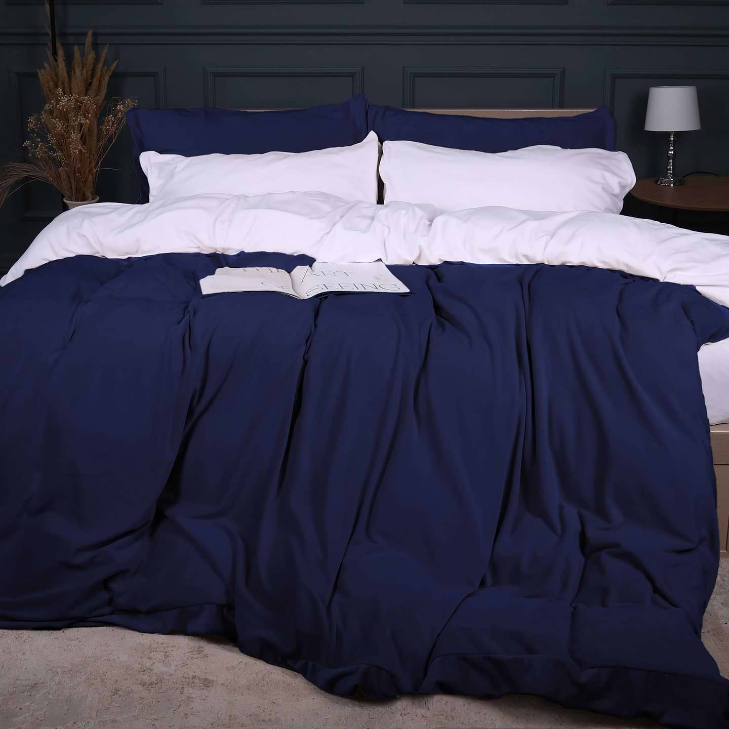 Комплект постільної білизни MirSon Велюр Winter Frost 28-0001 + 28-0006 Bellflower Velvet 175х210 (2200004004631)