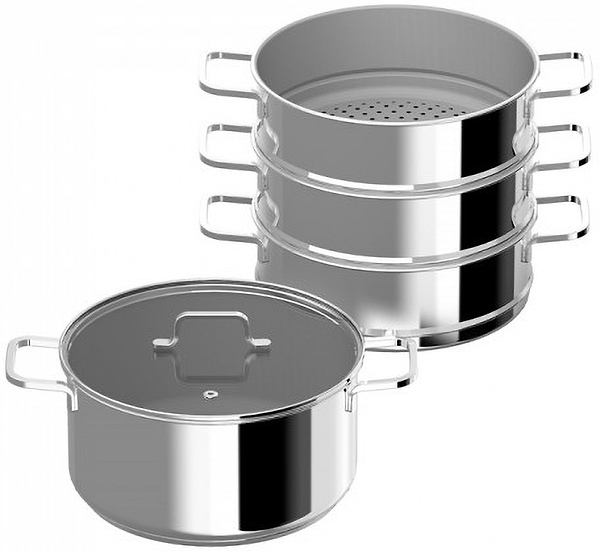 Фото - Набор емкостей для приготовления на пару Berghoff 1315161 Helix 28 см 5 пр.