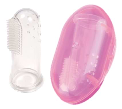 Фото - Зубна щітка мануальна дитяча Lindo у футлярі, рожева (Pk 073 рож)