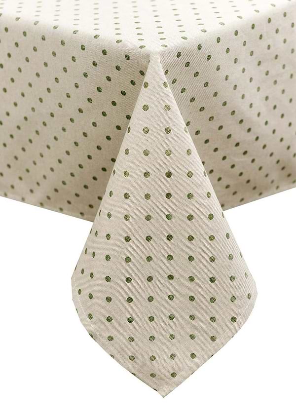 Фото - Скатертина прямокутна Прованс Горох зелений 120х136 см (031562)