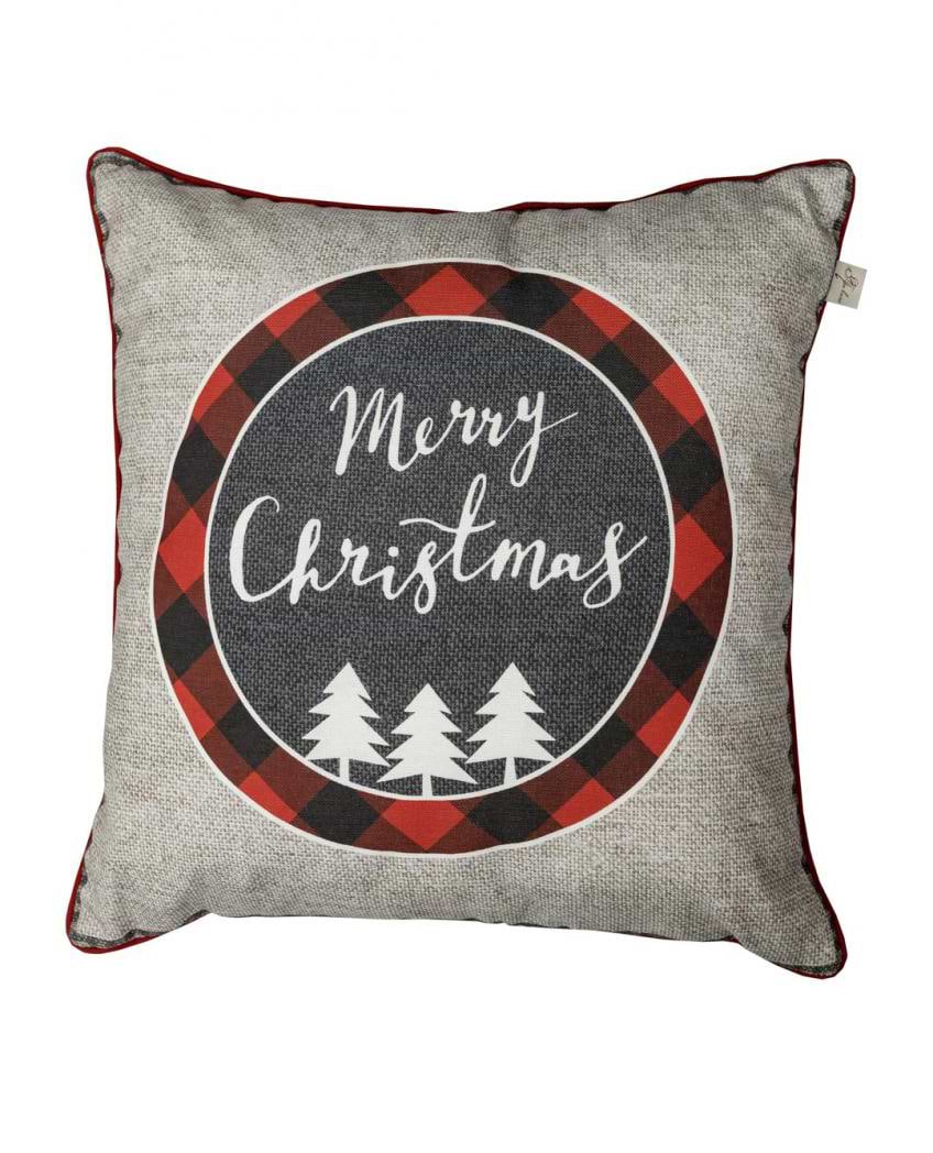 Наволочка Прованс 45х45 Меry Cristmas сіра (031692)