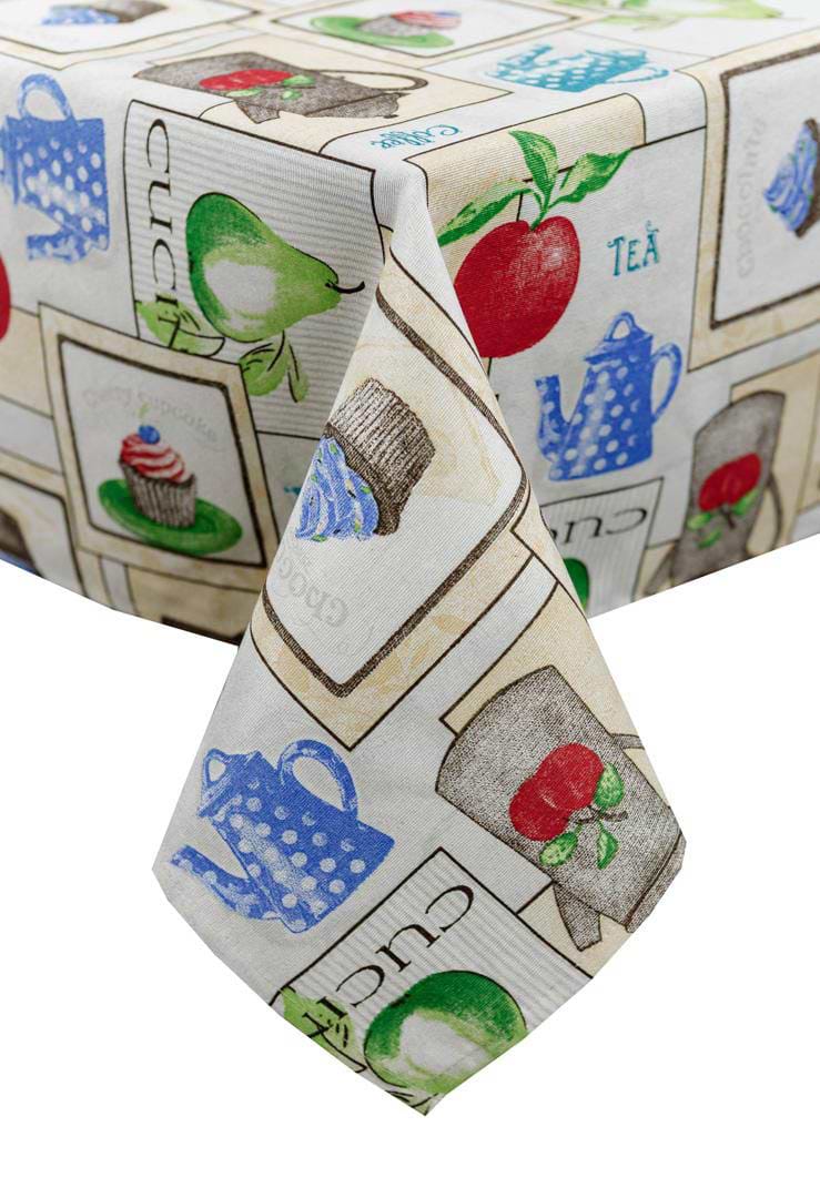 Скатертина прямокутна Прованс CUPCAKE блакитна 136х180 см (035621)