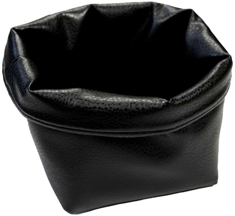 Корзина для хранения Прованс из экокожи черная 17х17х13см (038525)
