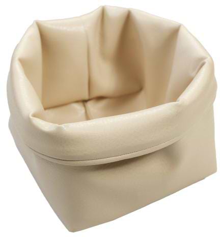 Корзина для хранения Прованс из экокожи крема 17х17х13 см (038527)