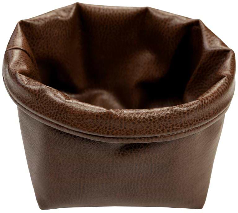 Корзина для хранения Прованс из экокожи коричневая 17х17х13 см (038529)
