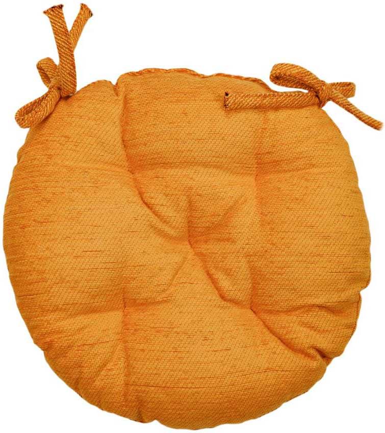 Подушка для стільця Прованс CHENILLA помаранчева D40 см (039028)