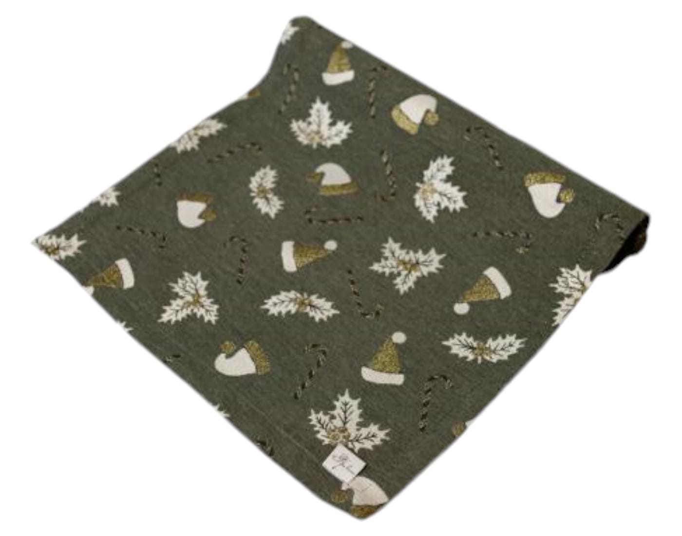 Скатерть раннер Прованс Шапочки на зеленом 40х140 см (036820)