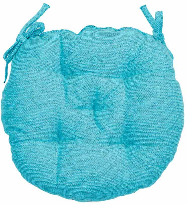 Подушка для стільця Прованс CHENILLA бірюзова D40 см (039032)