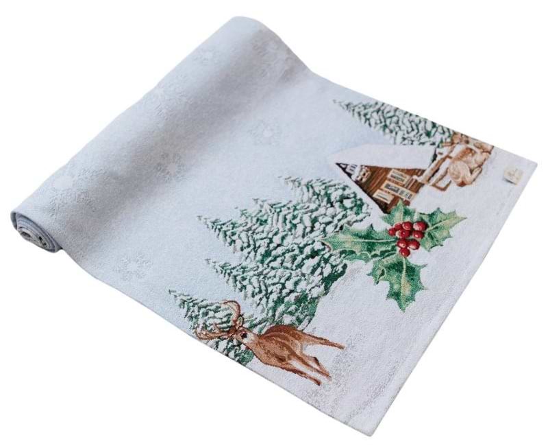 Скатерть раннер Прованс новогодний Squirrel 35х100 см (041745)