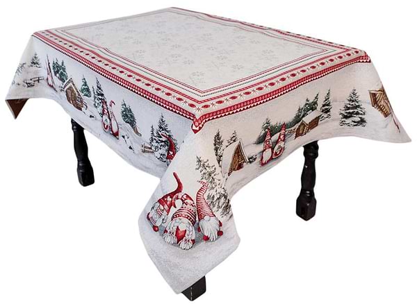 Фото - Скатерть прямоугольная Прованс новогодняя Snowfall 135х350 см (041809)