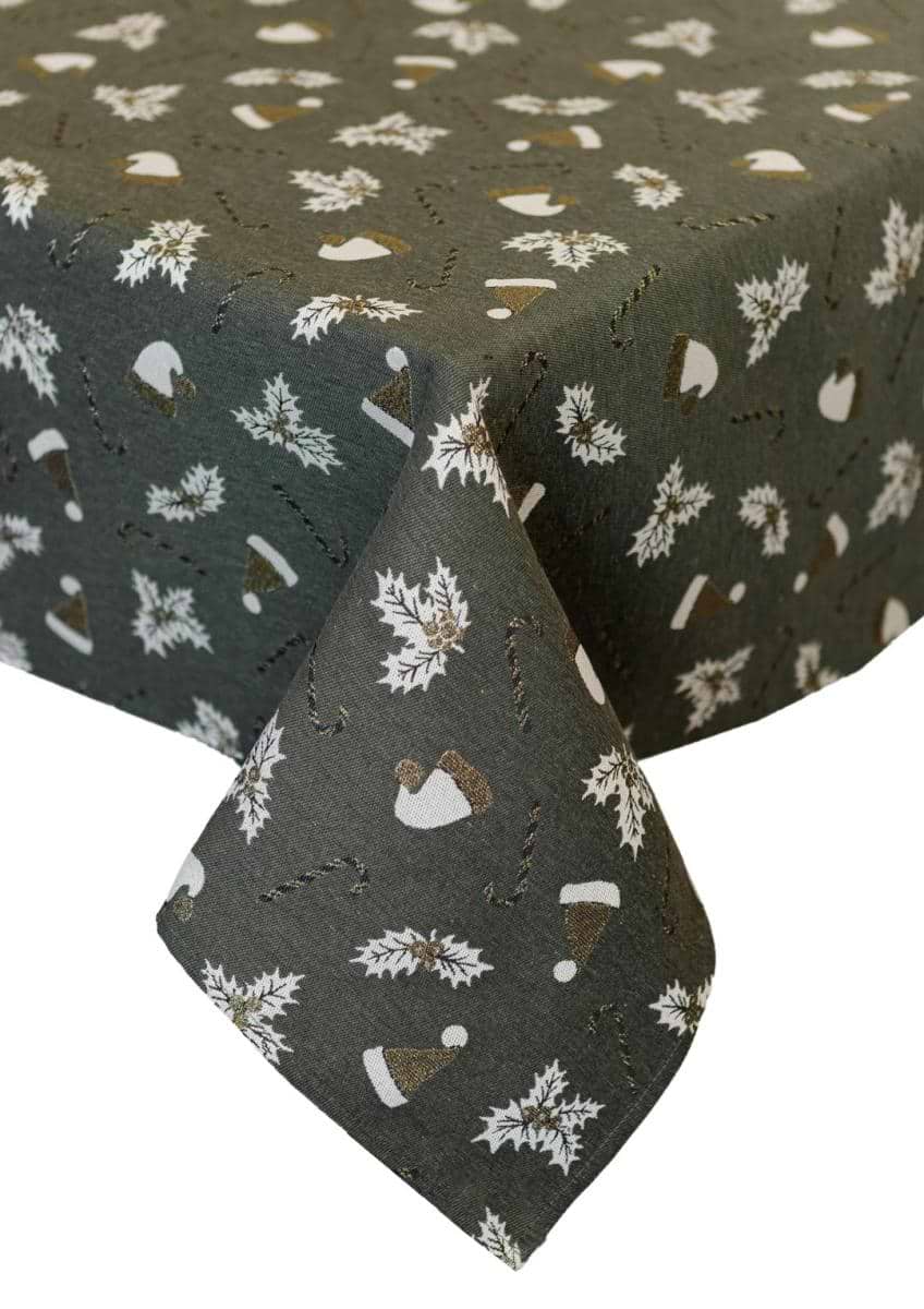 Скатерть прямоугольная Прованс Шапочки на зеленом 136х220 см (036862)