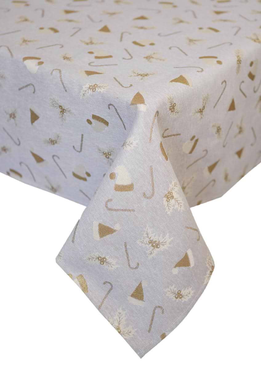 Скатерть квадратная Прованс Шапочки на бежевом 136х136 см (036549)