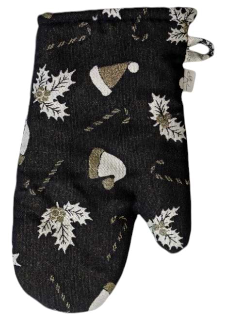 Прихватка-рукавиця Прованс Шапочки на чорному 32х18 см (036450)