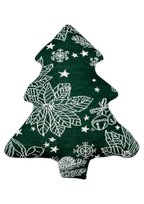 Подушка декоративна Прованс Ялинка зелена з візерунком 38 см (033051)