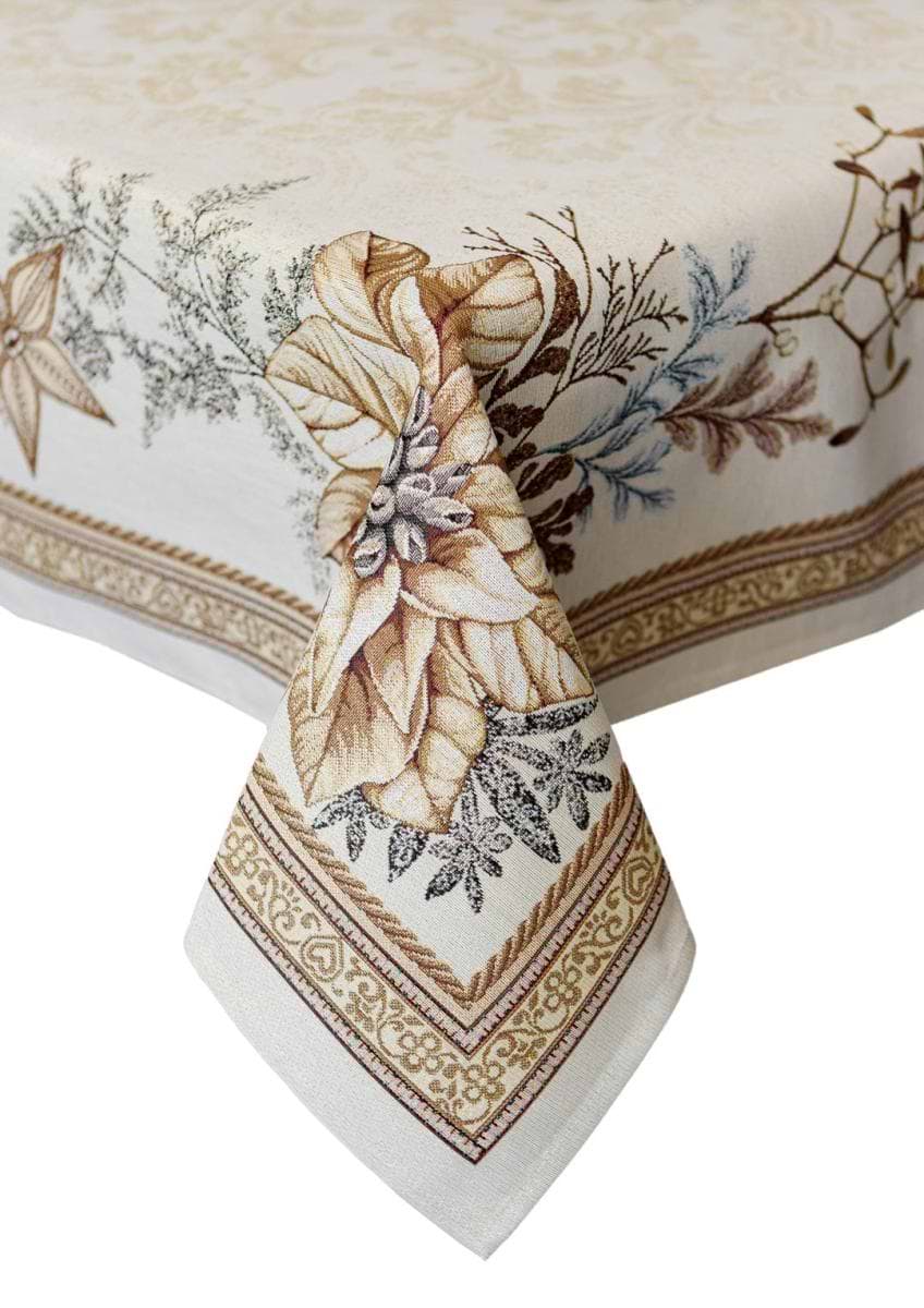 Скатерть прямоугольная Прованс Золотой праздник 135х220 см (036319)