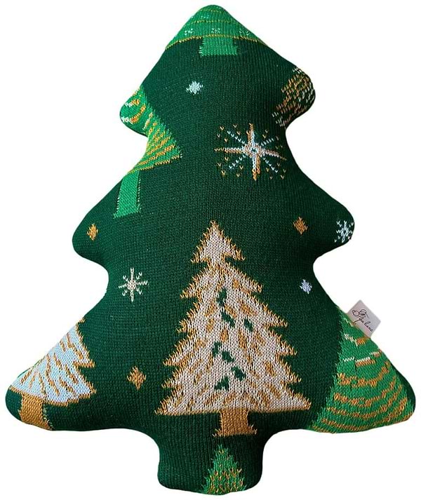 Фото - Подушка декоративная Прованс Елка зеленая с рисунком 50 см (038919)