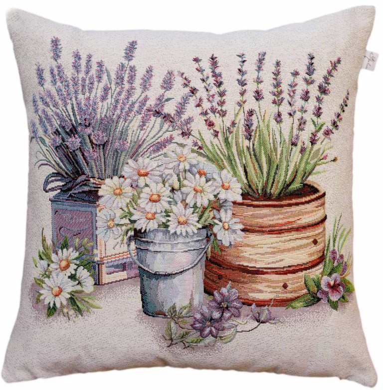 Подушка декоративна Прованс Ромашки у відерці 45х45 см (039173)