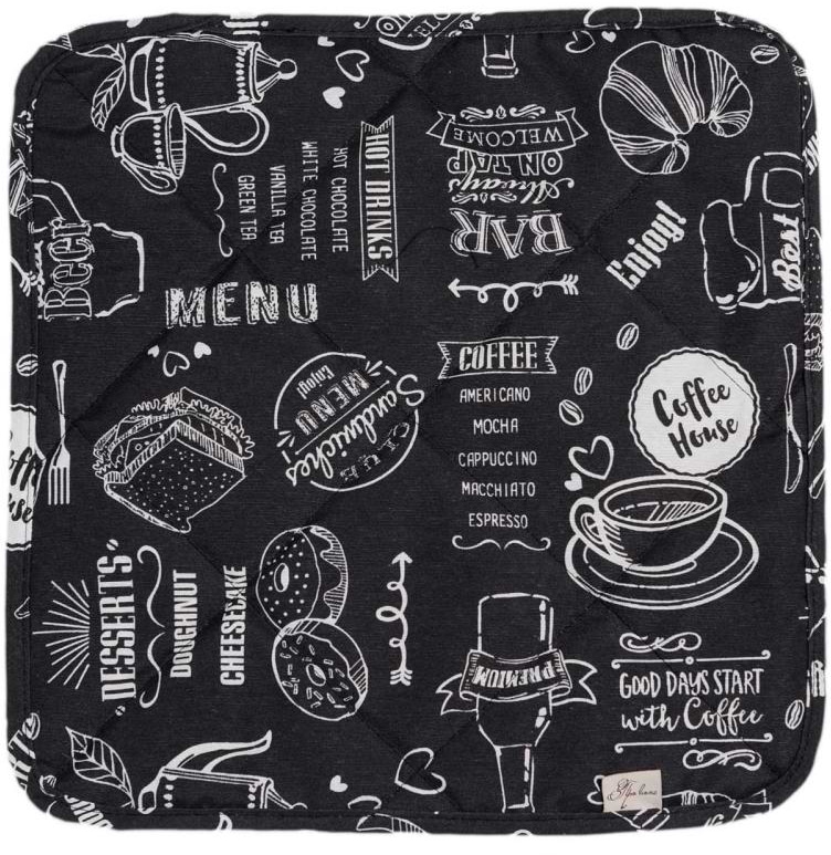 Чехол для стула Прованс Breakfast black 35х35 см (039633) - Фото 1