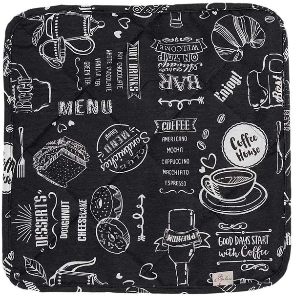 Фото - Чехол для стула Прованс Breakfast black 35х35 см (039633)