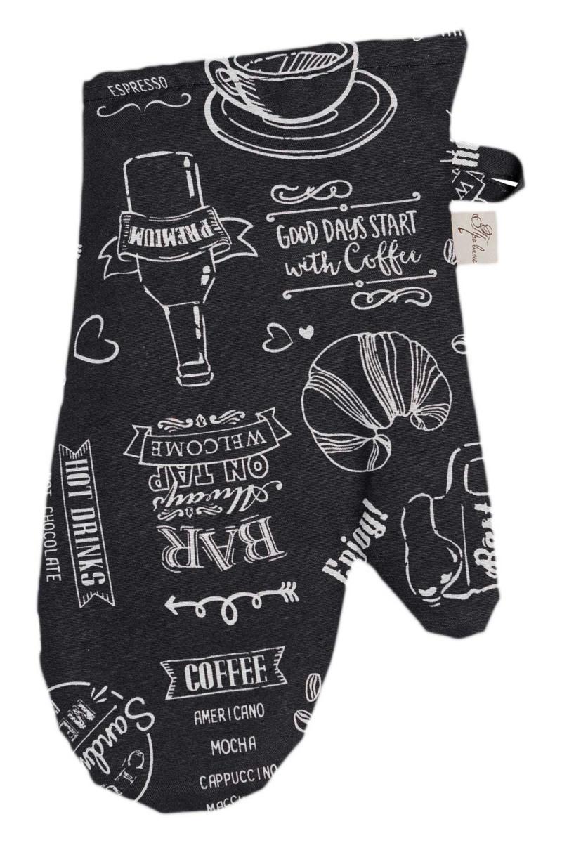 Фото - Прихватка-рукавица Прованс Breakfast black 31х18 см (039631) Фото - Прихватка-рукавица Прованс Breakfast black 31х18 см (039631)