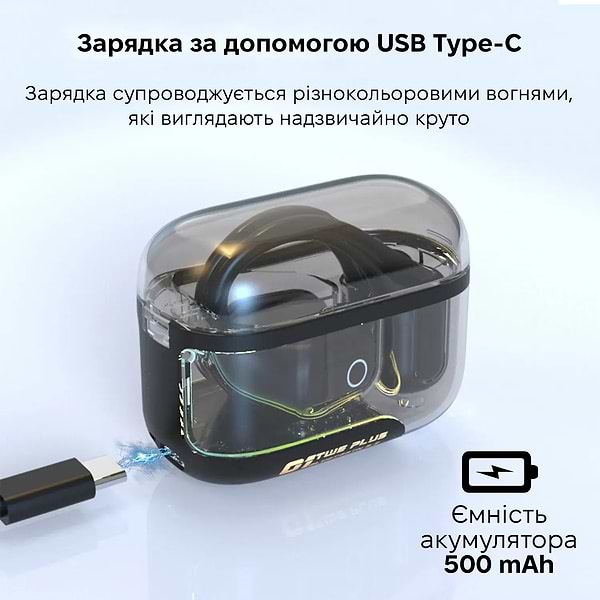 Фото - Наушники вкладыши беспроводные TWS INSPIRE C01 black