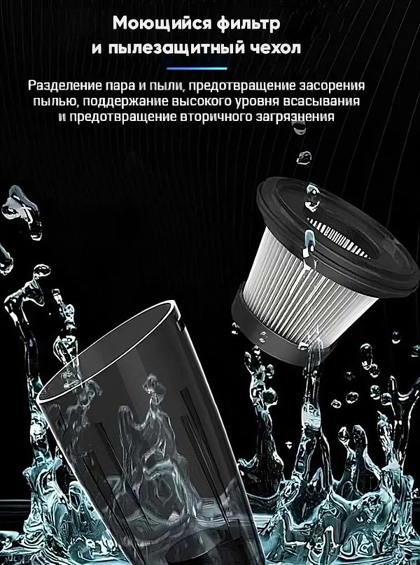 Фото - Пылесос ручной для автомобиля Yantu V01S Black (6959828216336)