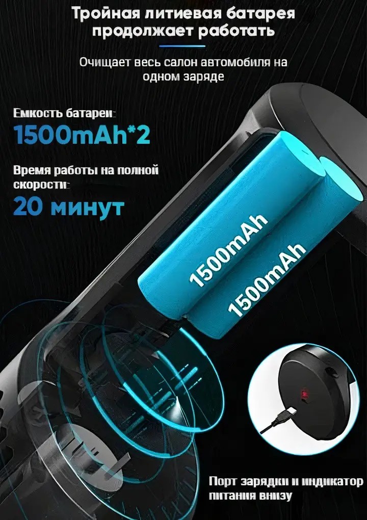 Фото - Пылесос ручной для автомобиля Yantu V01S Black (6959828216336)