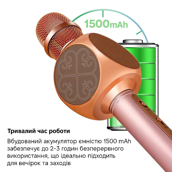 Фото - Микрофон вокальный беспроводной Magic Karaoke YS-63 Pink